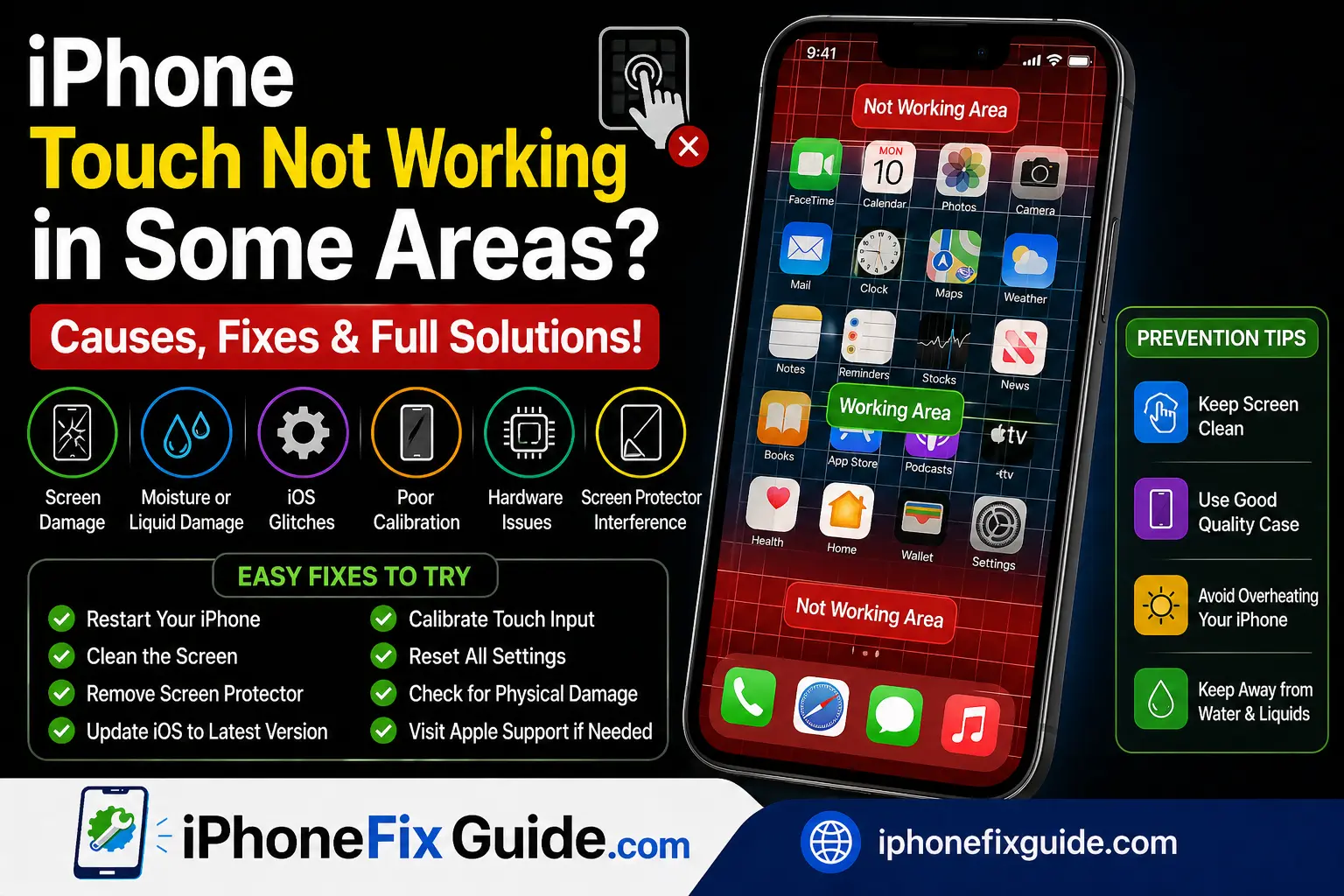 iPhone Touch Not Working in Some Areas